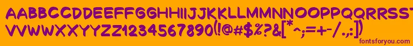 DecalkBold Font – Purple Fonts on Orange Background