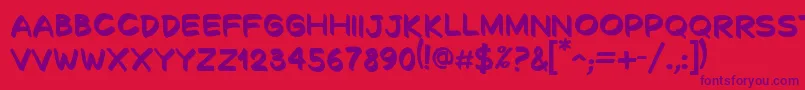 DecalkBold Font – Purple Fonts on Red Background