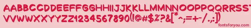 DecalkBold Font – Red Fonts on Pink Background