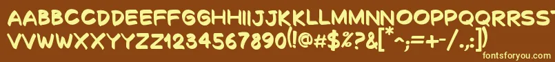 DecalkBold Font – Yellow Fonts on Brown Background