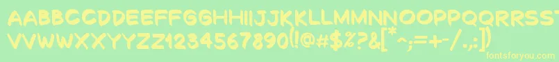 DecalkBold Font – Yellow Fonts on Green Background