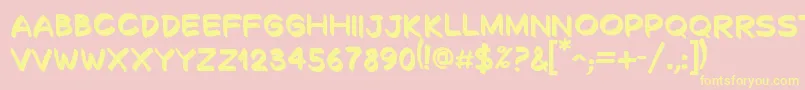 DecalkBold Font – Yellow Fonts on Pink Background