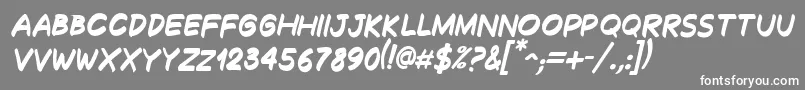 DecalkBoldItalic Font – White Fonts on Gray Background