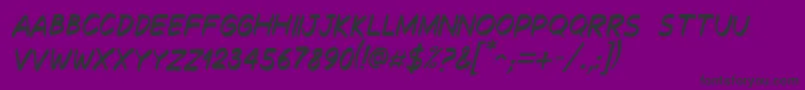 DecalkItalic Font – Black Fonts on Purple Background