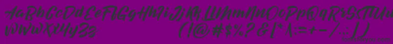 decalled script demo version Font – Black Fonts on Purple Background