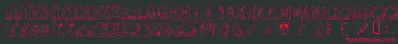 DECAPM   Font – Red Fonts on Black Background