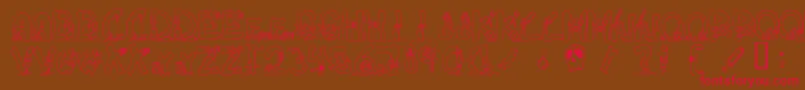 DECAPM   Font – Red Fonts on Brown Background