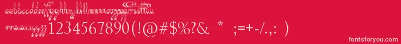 Decayed in Sixty Seconds Font – Pink Fonts on Red Background