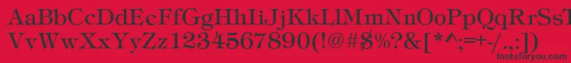 TimberRegular Font – Black Fonts on Red Background