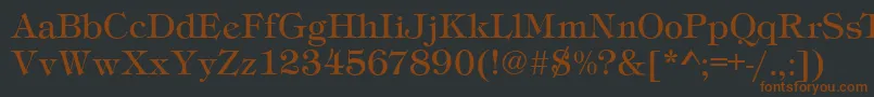Шрифт TimberRegular – коричневые шрифты на чёрном фоне