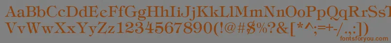 TimberRegular Font – Brown Fonts on Gray Background