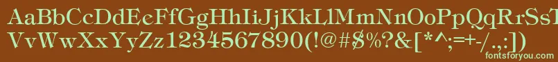 TimberRegular Font – Green Fonts on Brown Background