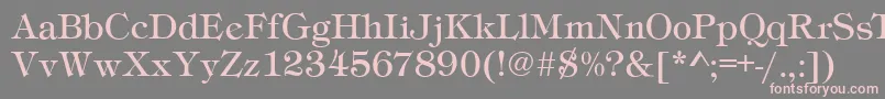 TimberRegular Font – Pink Fonts on Gray Background