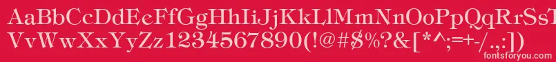 TimberRegular Font – Pink Fonts on Red Background
