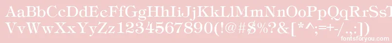 TimberRegular Font – White Fonts on Pink Background