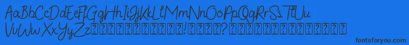 December DEMO Font – Black Fonts on Blue Background