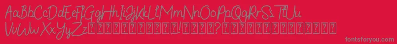December DEMO Font – Gray Fonts on Red Background