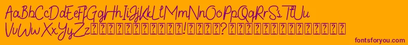 December DEMO Font – Purple Fonts on Orange Background