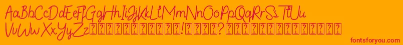 December DEMO Font – Red Fonts on Orange Background