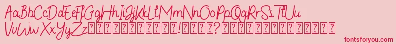 December DEMO Font – Red Fonts on Pink Background