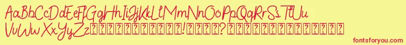 December DEMO Font – Red Fonts on Yellow Background