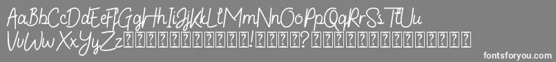 December DEMO Font – White Fonts on Gray Background