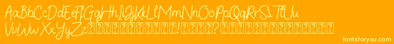 December DEMO Font – Yellow Fonts on Orange Background