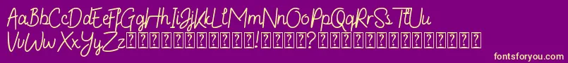 December DEMO Font – Yellow Fonts on Purple Background