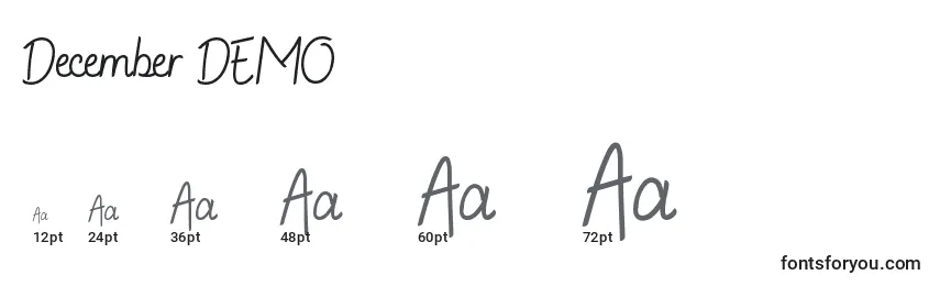 December DEMO Font Sizes