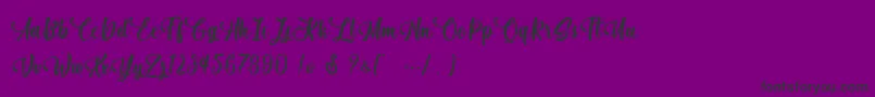 フォントDecember Pastel   Personal Use – 紫の背景に黒い文字