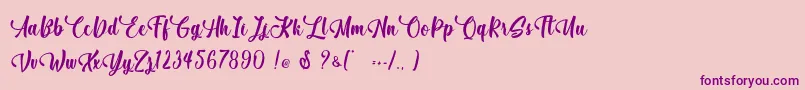 December Pastel   Personal Use Font – Purple Fonts on Pink Background
