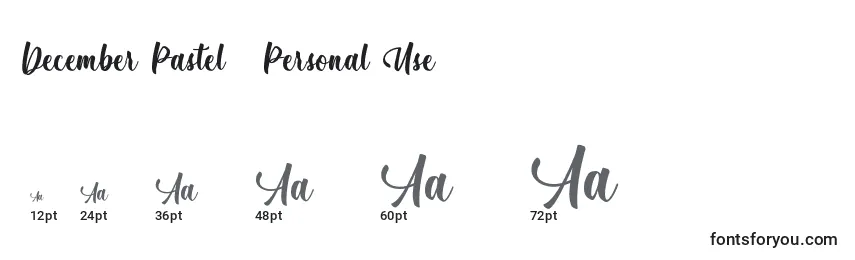 December Pastel   Personal Use Font Sizes
