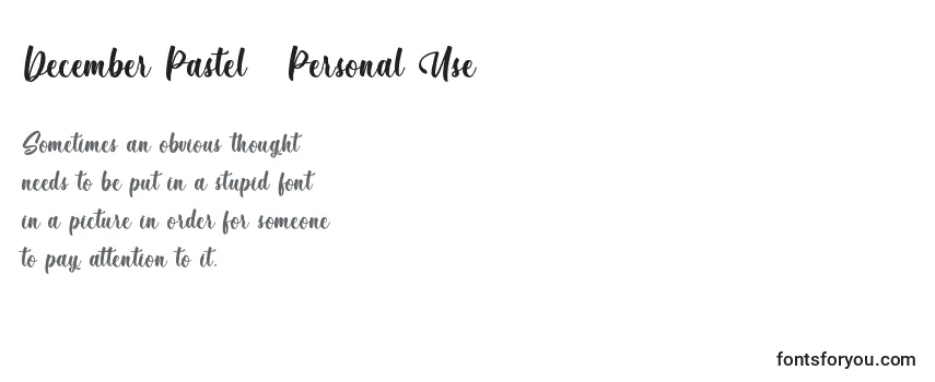 December Pastel   Personal Use Font