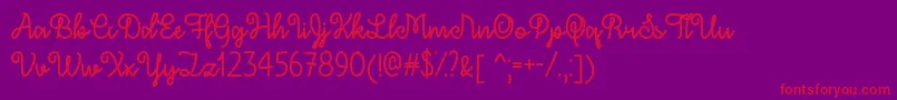 December Sky   Font – Red Fonts on Purple Background