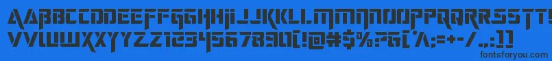 deceptibots Font – Black Fonts on Blue Background