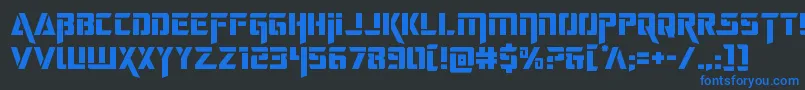 deceptibots Font – Blue Fonts on Black Background