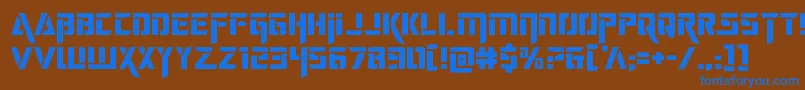deceptibots Font – Blue Fonts on Brown Background