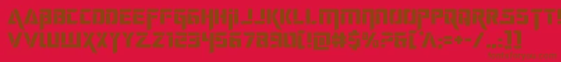 deceptibots Font – Brown Fonts on Red Background