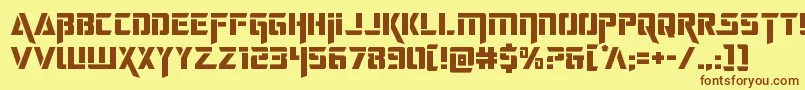 deceptibots Font – Brown Fonts on Yellow Background