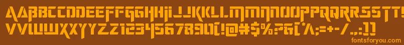 deceptibots Font – Orange Fonts on Brown Background