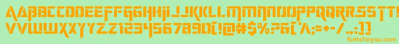 deceptibots Font – Orange Fonts on Green Background