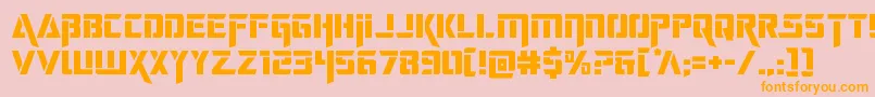 deceptibots Font – Orange Fonts on Pink Background