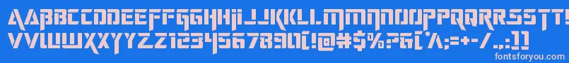 deceptibots Font – Pink Fonts on Blue Background