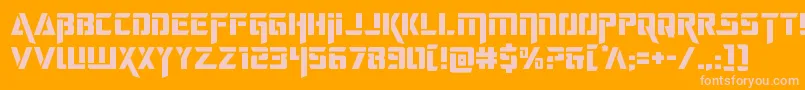 deceptibots Font – Pink Fonts on Orange Background