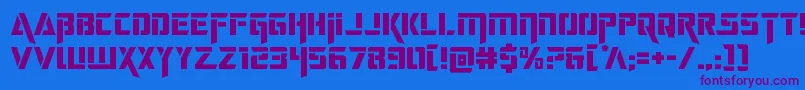 deceptibots Font – Purple Fonts on Blue Background