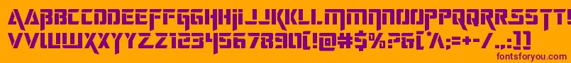 deceptibots Font – Purple Fonts on Orange Background