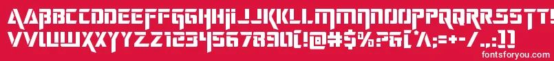 フォントdeceptibots – 赤い背景に白い文字