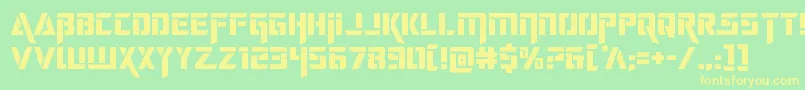 deceptibots Font – Yellow Fonts on Green Background