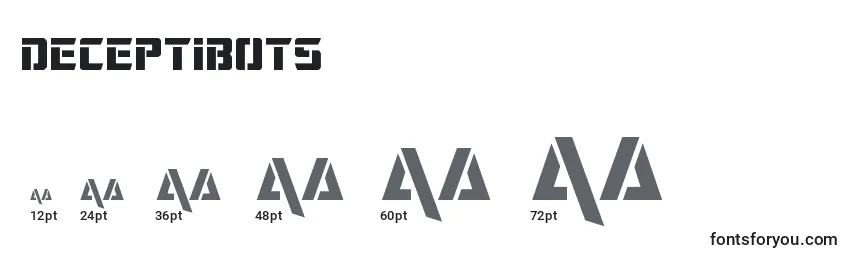 Deceptibots Font Sizes