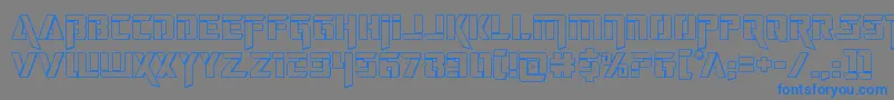 Czcionka deceptibots3d – niebieskie czcionki na szarym tle